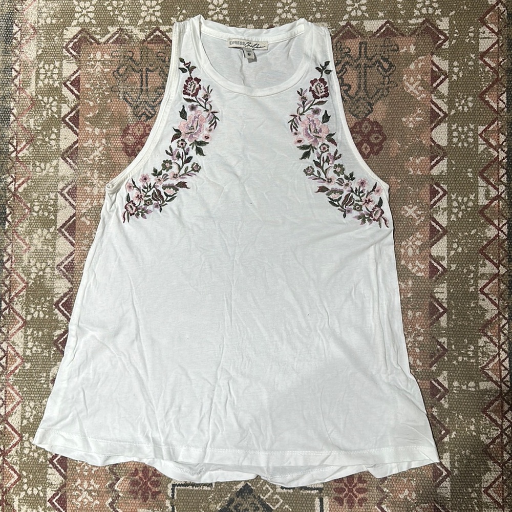 EXPRESS Embroidered Floral Tank